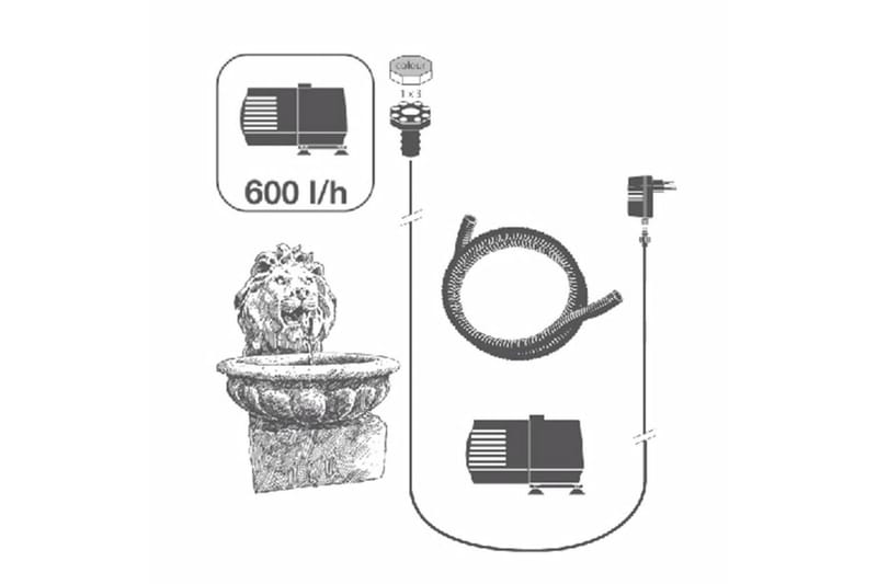 Ubbink Acqua Arte Sarja Basel 1387068 - Beige - Piha & ulkoaltaat - Piha-alue - Puutarhakoristeet & pihatarvikkeet - Puutarhan koriste-esineet - Puutarhaveistos