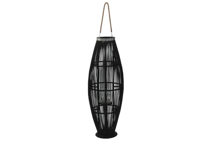 Riippuva kynttilänpidike bambu musta 95 cm - Ulkolyhty - Kynttilänjalat & lyhdyt - Sisustusesineet