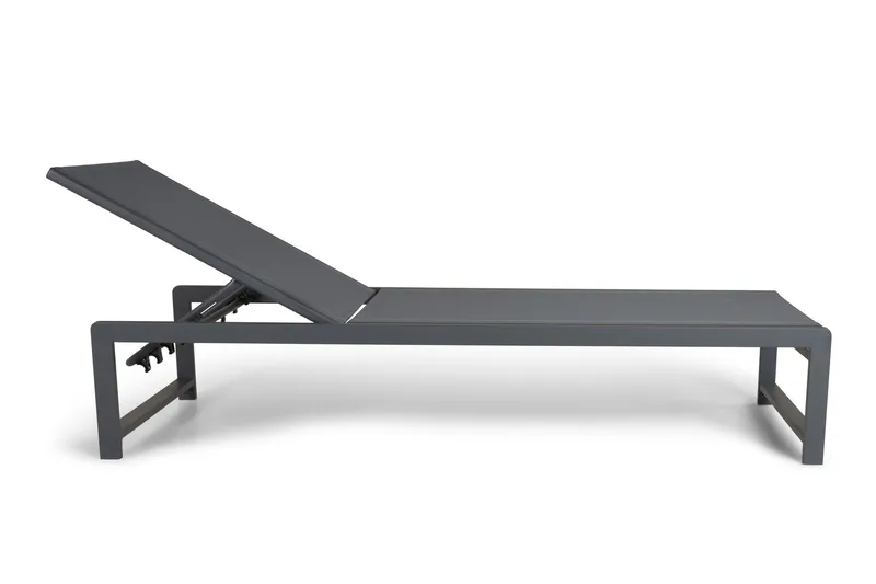 Sanna Aurinkotuoli Säädettävällä Selkänojalla - Musta - Puutarhakalusteet - Puutarhatuoli - Aurinkosänky & aurinkovaunu