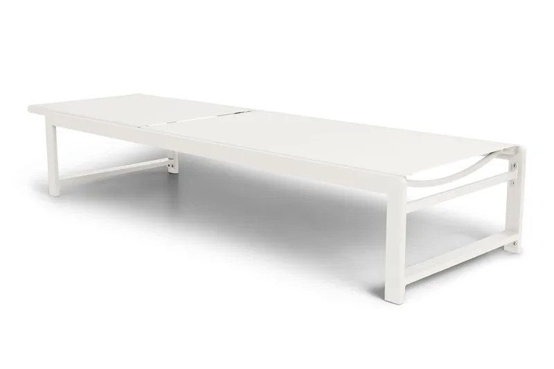 Sanna Aurinkotuoli Säädettävällä Selkänojalla - Valkoinen - Puutarhakalusteet - Puutarhatuoli - Aurinkosänky & aurinkovaunu