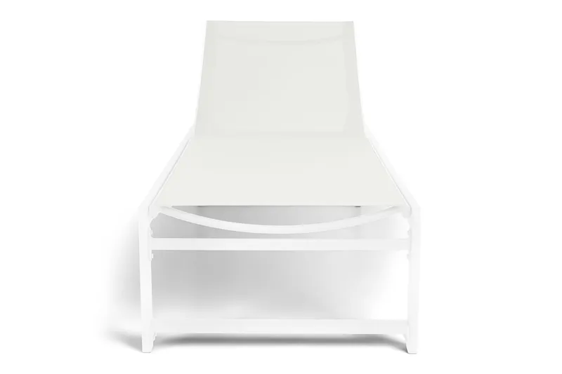 Sanna Aurinkotuoli Säädettävällä Selkänojalla - Valkoinen - Puutarhakalusteet - Puutarhatuoli - Aurinkosänky & aurinkovaunu