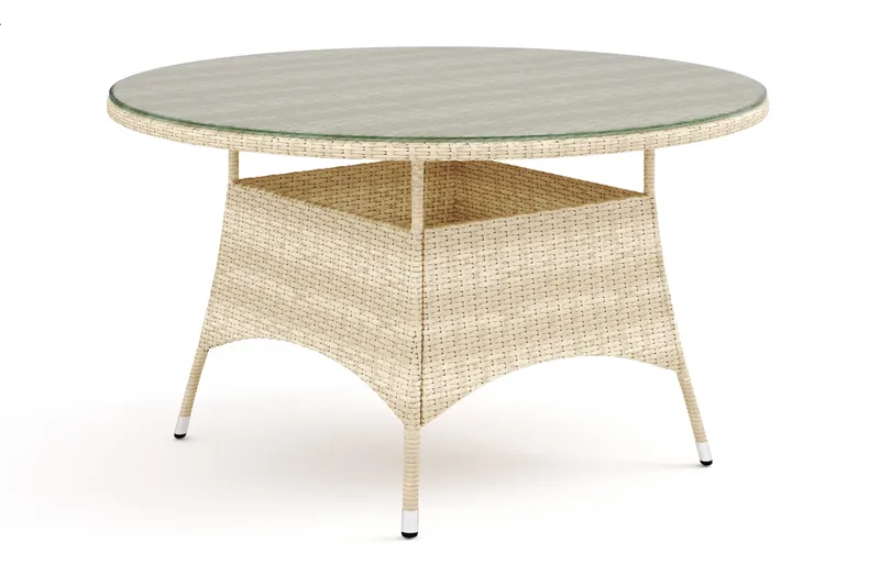 Thor-pöytä ulkokäyttöön pyöreä 140 cm - Beige - Puutarhakalusteet - Terassipöydät - Ruokapöytä terassille