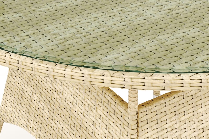 Thor-pöytä ulkokäyttöön pyöreä 140 cm - Beige - Puutarhakalusteet - Terassipöydät - Ruokapöytä terassille