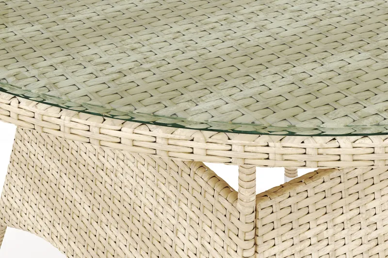 Thor-pöytä ulkokäyttöön pyöreä 140 cm - Beige - Puutarhakalusteet - Terassipöydät - Ruokapöytä terassille