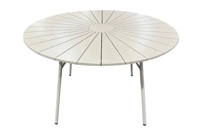 Tunis ulkoruokapöytä 120 cm pyöreä - Beige/Beige - Puutarhakalusteet - Terassipöydät - Ruokapöytä terassille