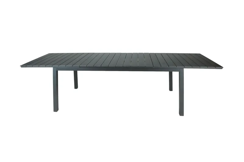 Tunis ulkoruokapöytä 205/305x90 cm suorakulmainen, jatkettava - Musta/Musta - Puutarhakalusteet - Terassipöydät - Ruokapöytä terassille