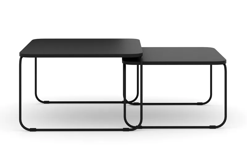 Usteryd Sarjapöydät Ulkokäyttöön - Musta - Puutarhakalusteet - Terassipöydät - Sohvapöytä ulos & loungepöytä