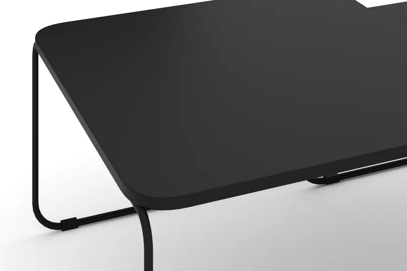 Usteryd Sarjapöydät Ulkokäyttöön - Musta - Puutarhakalusteet - Terassipöydät - Sohvapöytä ulos & loungepöytä