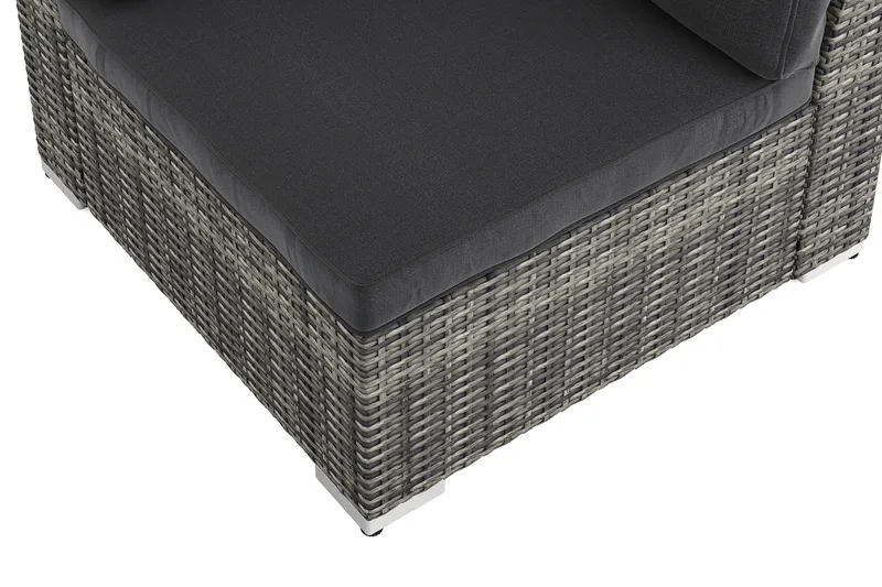 Wisconsin ulkokäyttöön tarkoitettu kulmamoduuli - Harmaa - Puutarhakalusteet - Tarvikkeet ulos - Tee se itse-moduulit - Kulmamoduuli ulkosohva