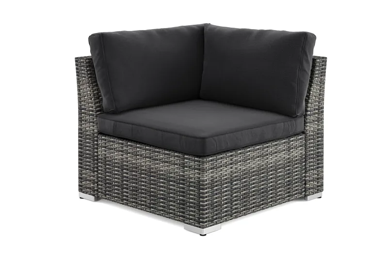 Wisconsin ulkokäyttöön tarkoitettu kulmamoduuli - Harmaa - Puutarhakalusteet - Tarvikkeet ulos - Tee se itse-moduulit - Kulmamoduuli ulkosohva