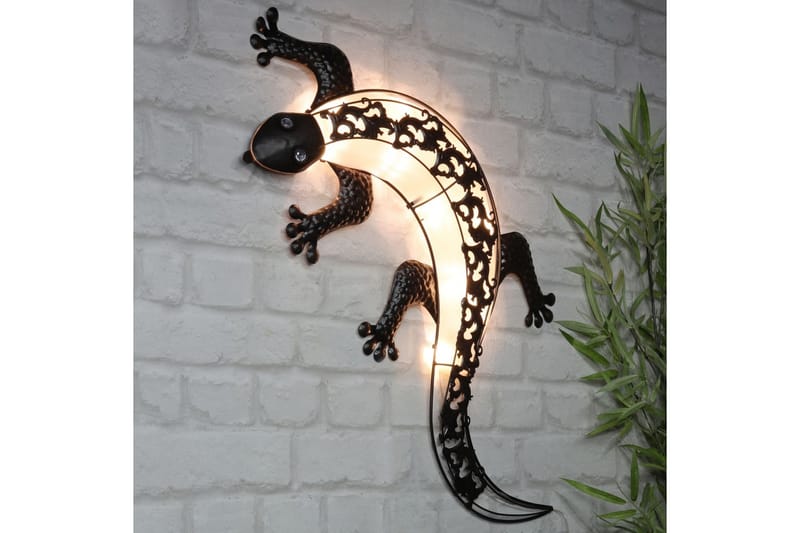 HI LED Gekko puutarhan aurinkovoima seinävalo - Ruskea - Piha & ulkoaltaat - Piha-alue - Sisäänkäynti - Sisäänkäynnin valaistus