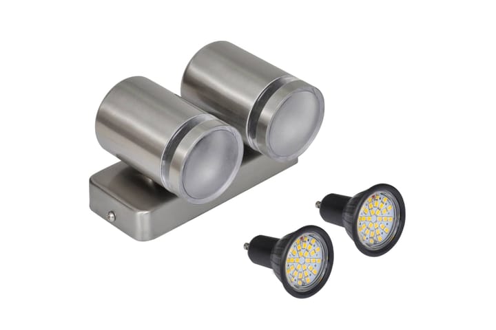 Kartionmuotoinen LED Seinälamppu Ruostumaton Teräs - Hopea - Sisäänkäynnin valaistus - LED-valaistus ulkokäyttöön - Julkisivuvalaistus - Ulkovalaistus
