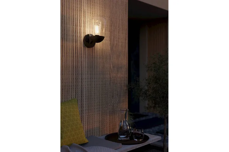 Seinälamppu Ulkovalaiseminen Eglo Donatori - Musta - Piha & ulkoaltaat - Piha-alue - Sisäänkäynti - Sisäänkäynnin valaistus