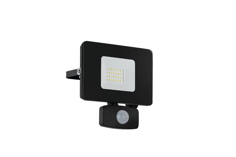 Seinäsuuntavalaisin Ulkovalaiseminen Eglo Faedo 3 liiketunnistimella 20W, Musta, Musta