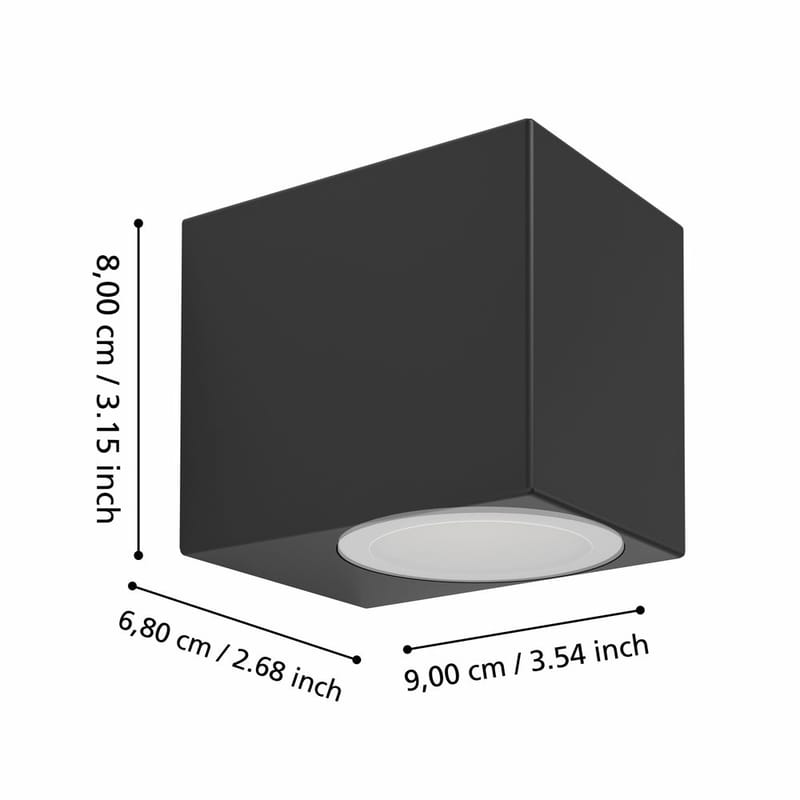 Seinävalaisin Jabaga - 7 cm - Piha & ulkoaltaat - Piha-alue - Sisäänkäynti - Sisäänkäynnin valaistus