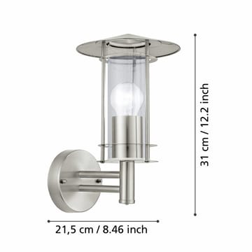 Seinävalaisin Lisio - 17,5 cm - Piha & ulkoaltaat - Piha-alue - Sisäänkäynti - Sisäänkäynnin valaistus
