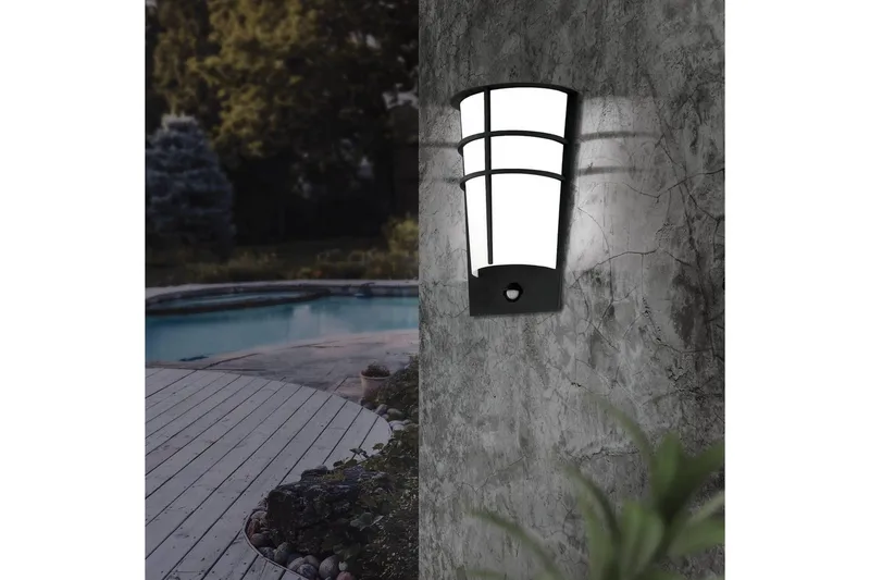 Seinävalaisin Ulkovalaistus Eglo Breganzo 1 - Antrasiitti/Valkoinen - Piha & ulkoaltaat - Piha-alue - Sisäänkäynti - Sisäänkäynnin valaistus