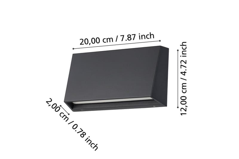 Seinävalaisin Ulkovalaistus Eglo Spongano 120 mm - Antrasiitti - Piha & ulkoaltaat - Piha-alue - Sisäänkäynti - Sisäänkäynnin valaistus