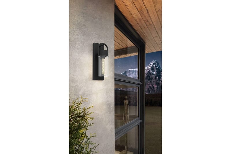 Ulkoseinävalaisin Eglo Carraro musta/läpinäkyvä - Musta - Piha & ulkoaltaat - Piha-alue - Sisäänkäynti - Sisäänkäynnin valaistus