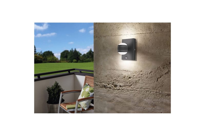 Ulkoseinävalaisin Eglo Sesimba 1 - Musta - Piha & ulkoaltaat - Piha-alue - Sisäänkäynti - Sisäänkäynnin valaistus