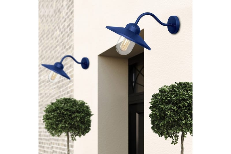 Ulkoseinävalaisin Elstead Lighting Klampenborg Laivastonsininen - Laivastonsininen - Piha & ulkoaltaat - Piha-alue - Sisäänkäynti - Sisäänkäynnin valaistus