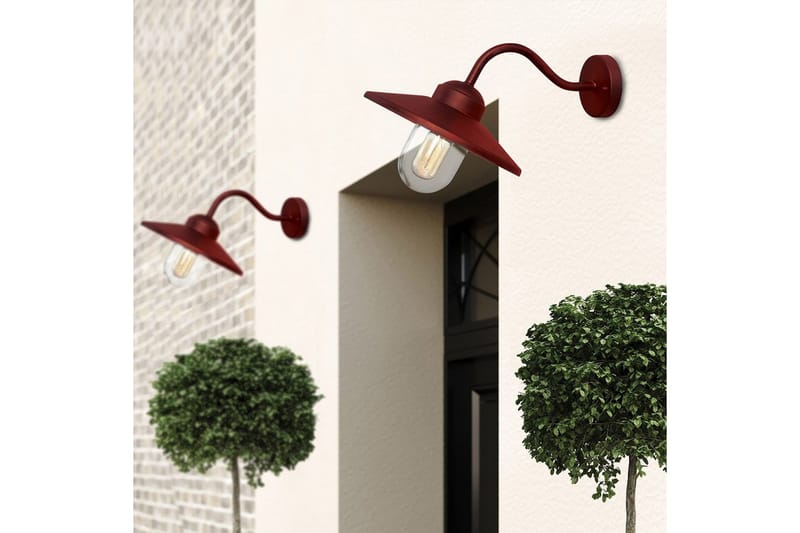 Ulkoseinävalaisin Elstead Lighting Klampenborg Okra punainen - Okra punainen - Piha & ulkoaltaat - Piha-alue - Sisäänkäynti - Sisäänkäynnin valaistus
