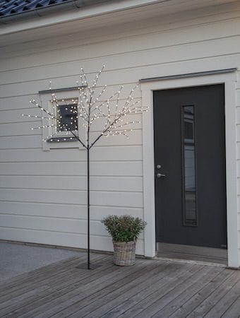 Albero-valokoristepuu 250 cm - musta, valkoisia valopisteitä - Piha & ulkoaltaat - Piha-alue - Terassi & aidattu terassi - Terassin valaistus