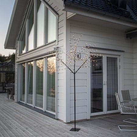 Albero-valokoristepuu 250 cm - musta, valkoisia valopisteitä - Piha & ulkoaltaat - Piha-alue - Terassi & aidattu terassi - Terassin valaistus