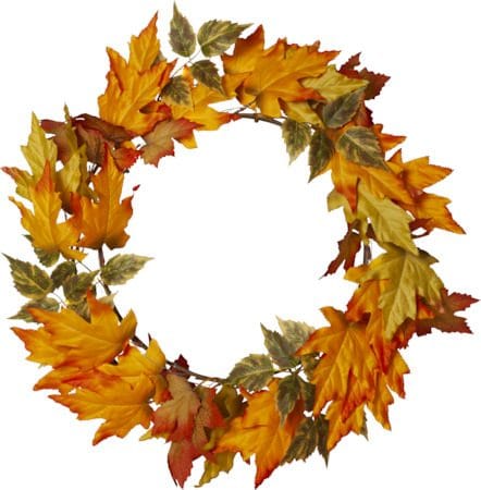 Autumn-kranssi valoilla 45 cm - oranssi - Piha & ulkoaltaat - Piha-alue - Terassi & aidattu terassi - Terassin valaistus