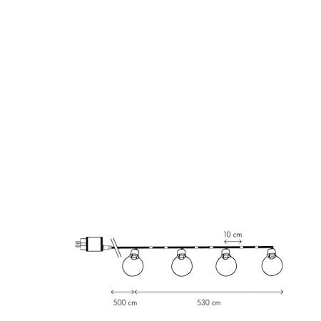 Bolla valoketju 530 cm - monivärinen - Piha & ulkoaltaat - Piha-alue - Terassi & aidattu terassi - Terassin valaistus