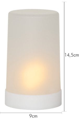 Flame Candle LED -pöytäkynttilä 9 cm - valkoinen - Piha & ulkoaltaat - Piha-alue - Terassi & aidattu terassi - Terassin valaistus