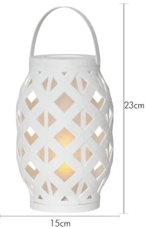 Flame-lyhty 15 cm - valkoinen - Piha & ulkoaltaat - Piha-alue - Terassi & aidattu terassi - Terassin valaistus