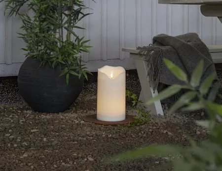 Flamme Grand LED-pöytäkynttilä 30 cm, valkoinen