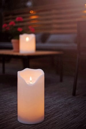 Flamme Grand LED-pöytäkynttilä 30 cm - valkoinen - Piha & ulkoaltaat - Piha-alue - Terassi & aidattu terassi - Terassin valaistus