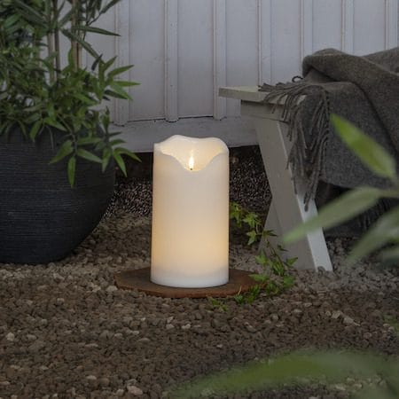 Flamme Grand LED-pöytäkynttilä 30 cm - valkoinen - Piha & ulkoaltaat - Piha-alue - Terassi & aidattu terassi - Terassin valaistus