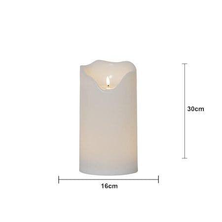 Flamme Grand LED-pöytäkynttilä 30 cm - valkoinen - Piha & ulkoaltaat - Piha-alue - Terassi & aidattu terassi - Terassin valaistus