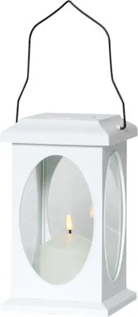 Flamme-lyhty 13,5 cm, valkoinen