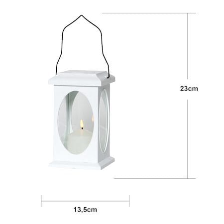 Flamme-lyhty 13,5 cm - valkoinen - Piha & ulkoaltaat - Piha-alue - Terassi & aidattu terassi - Terassin valaistus