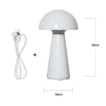 Mushroom-pöytävalaisin 16 cm - valkoinen - Piha & ulkoaltaat - Piha-alue - Terassi & aidattu terassi - Terassin valaistus