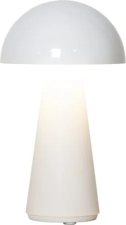 Mushroom-pöytävalaisin 16 cm, valkoinen