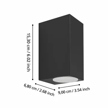 Seinävalaisin Jabaga kahdella lampulla - 15,5 cm - Piha & ulkoaltaat - Piha-alue - Sisäänkäynti - Sisäänkäynnin valaistus