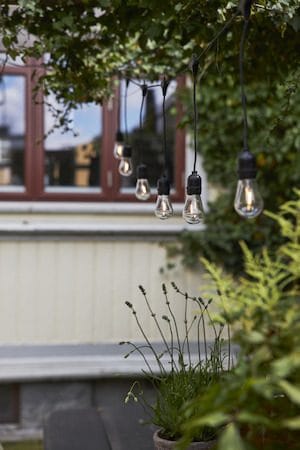 String Light -valosarja - läpinäkyvä ja musta - Piha & ulkoaltaat - Piha-alue - Terassi & aidattu terassi - Terassin valaistus