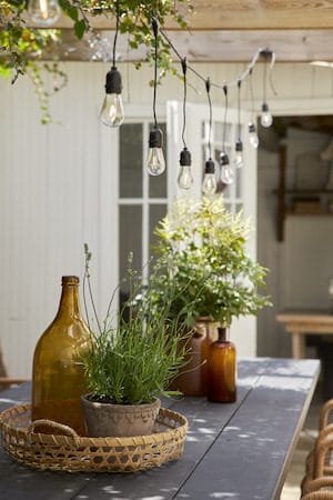 String Light -valosarja - läpinäkyvä ja musta - Piha & ulkoaltaat - Piha-alue - Terassi & aidattu terassi - Terassin valaistus