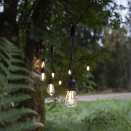 String Light -valosarja - läpinäkyvä ja musta - Piha & ulkoaltaat - Piha-alue - Terassi & aidattu terassi - Terassin valaistus