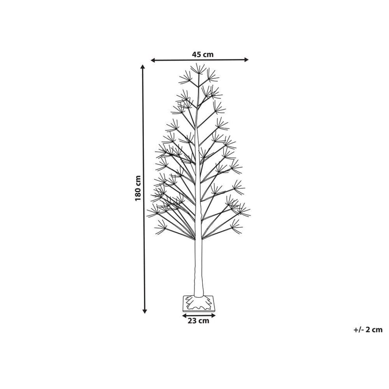 Ulkokoriste Albioni - Valkoinen/45x45x180 cm - Valaistus - Jouluvalaistus - Jouluvalot ulos
