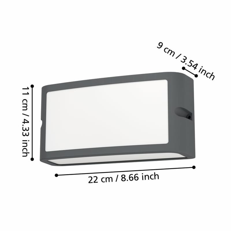 Ulkoseinävalaisin Camarda - Antrasiitti - Piha & ulkoaltaat - Piha-alue - Sisäänkäynti - Sisäänkäynnin valaistus