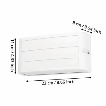 Ulkoseinävalaisin Camarda Valkoinen - 11 cm - Piha & ulkoaltaat - Piha-alue - Sisäänkäynti - Sisäänkäynnin valaistus