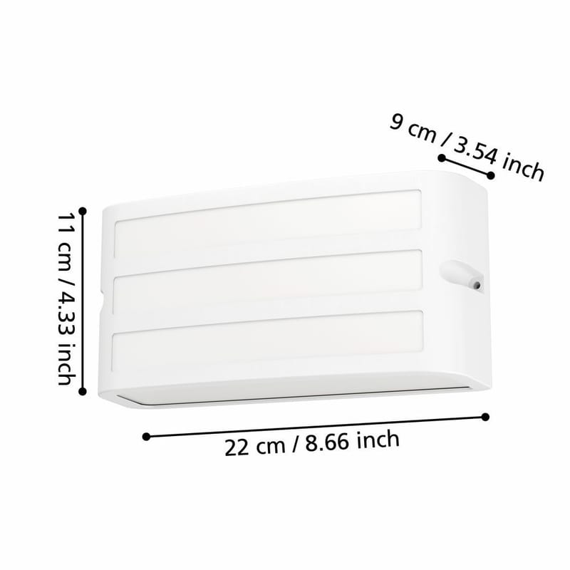 Ulkoseinävalaisin Camarda Valkoinen - 11 cm - Piha & ulkoaltaat - Piha-alue - Sisäänkäynti - Sisäänkäynnin valaistus