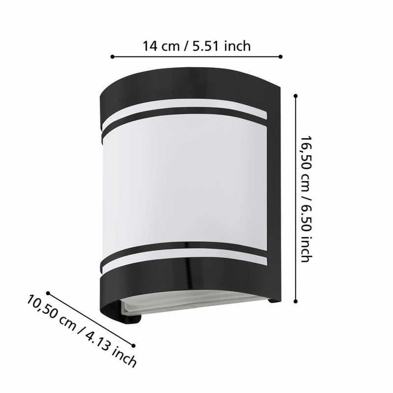 Ulkoseinävalaisin Cerno - 14 cm - Piha & ulkoaltaat - Piha-alue - Sisäänkäynti - Sisäänkäynnin valaistus