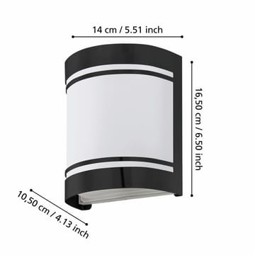 Ulkoseinävalaisin Cerno - 14 cm - Piha & ulkoaltaat - Piha-alue - Sisäänkäynti - Sisäänkäynnin valaistus
